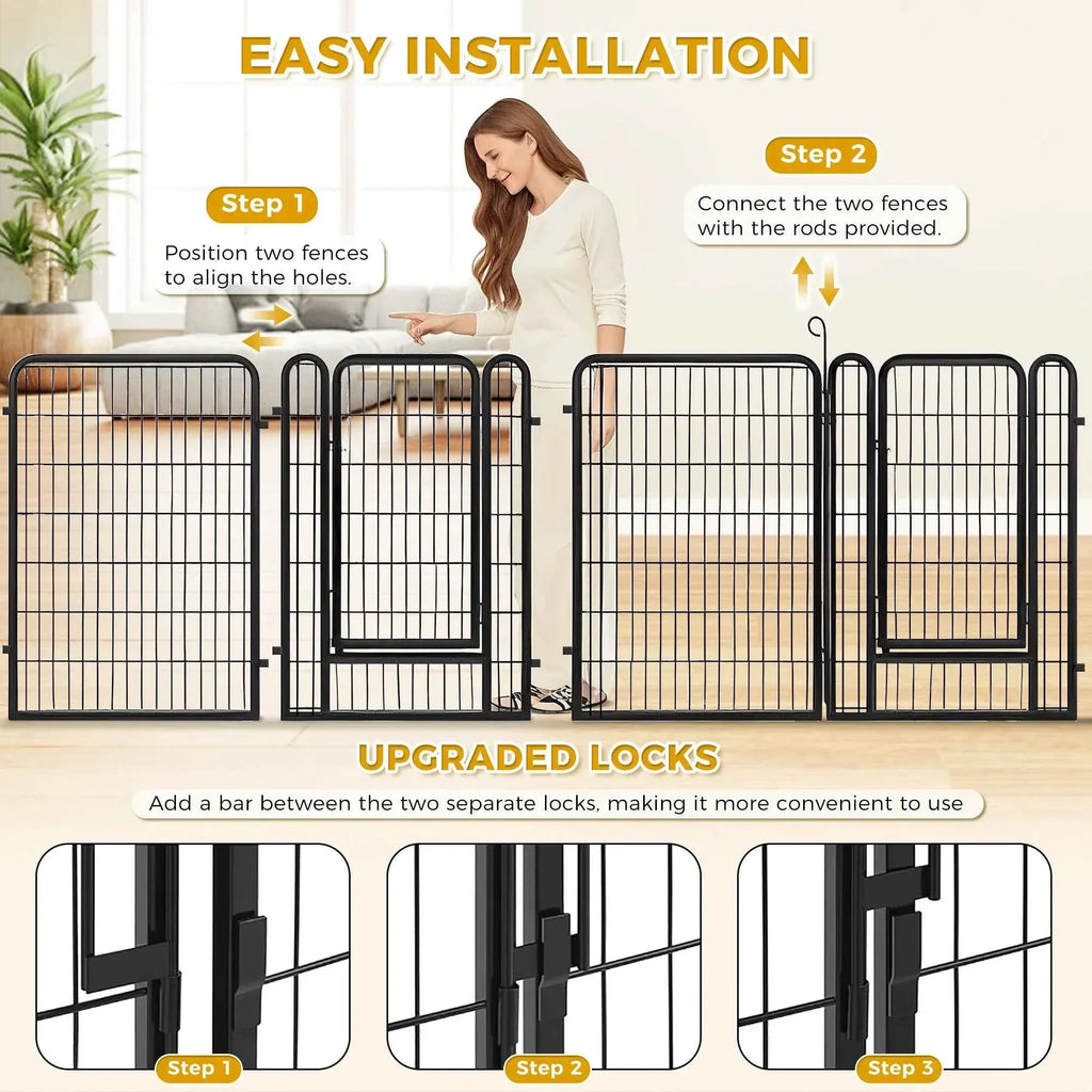 Foldable Dog Playpen with Door - Happy Tails - paws & love