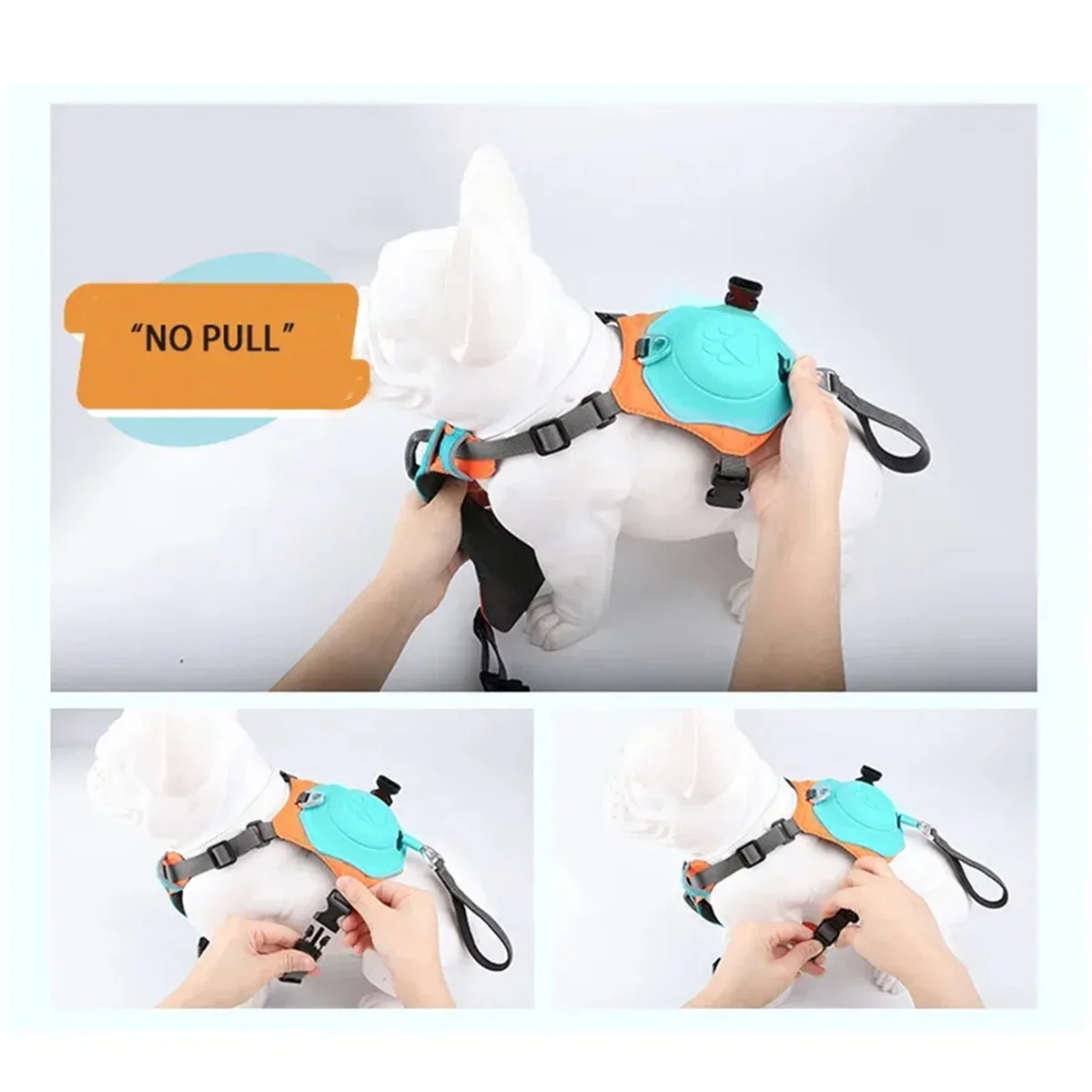 2 in 1 No-Pull Dog Harness - Happy Tails - paws & love