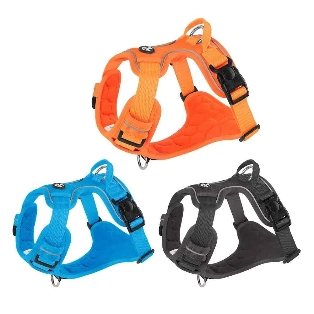Naughty Dog Reflective No Pull Harness - Adjustable Safety Vest for Medium & Large Dogs, Perfect for Walking & Running - Happy Tails - paws & love