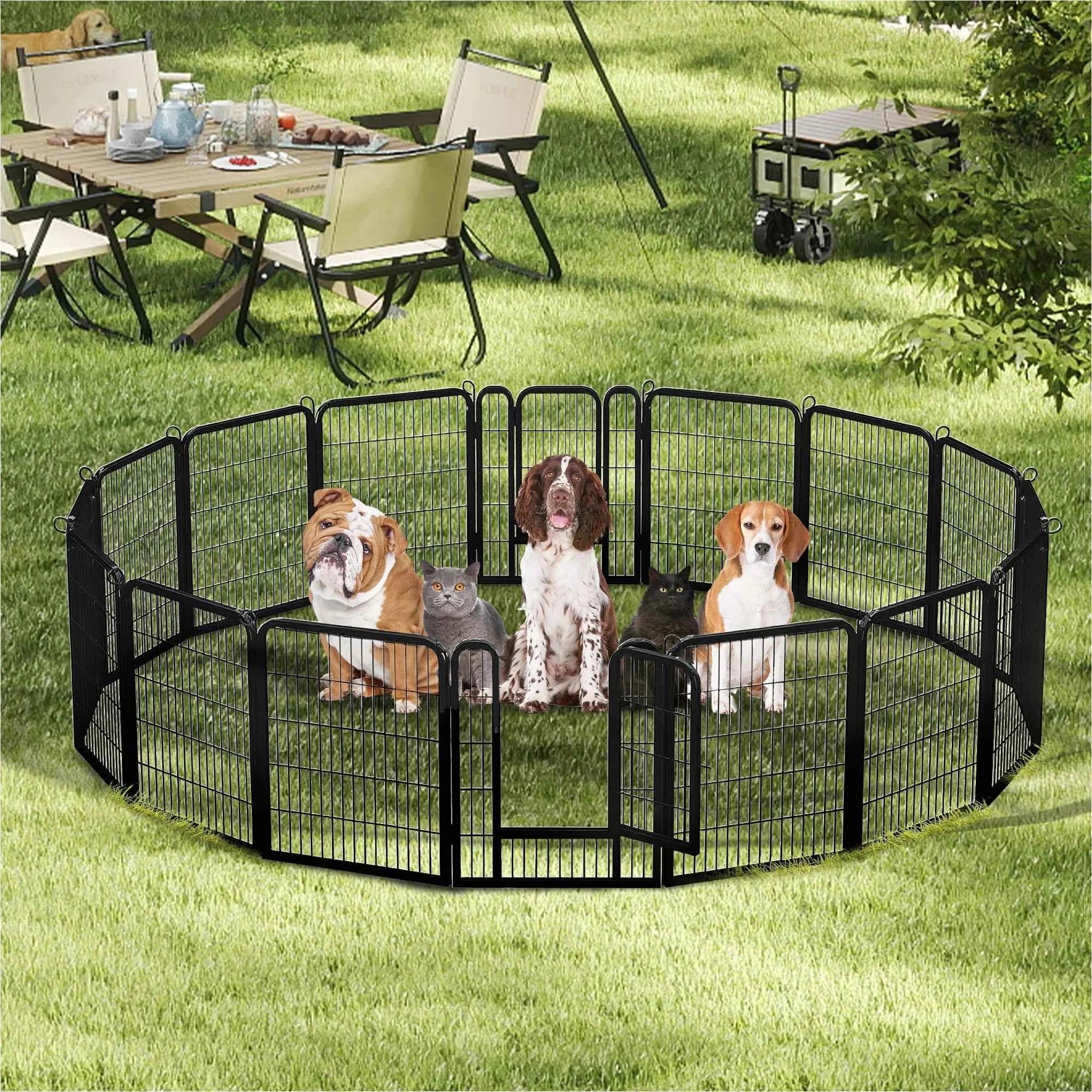 Foldable Dog Playpen with Door - Happy Tails - paws & love