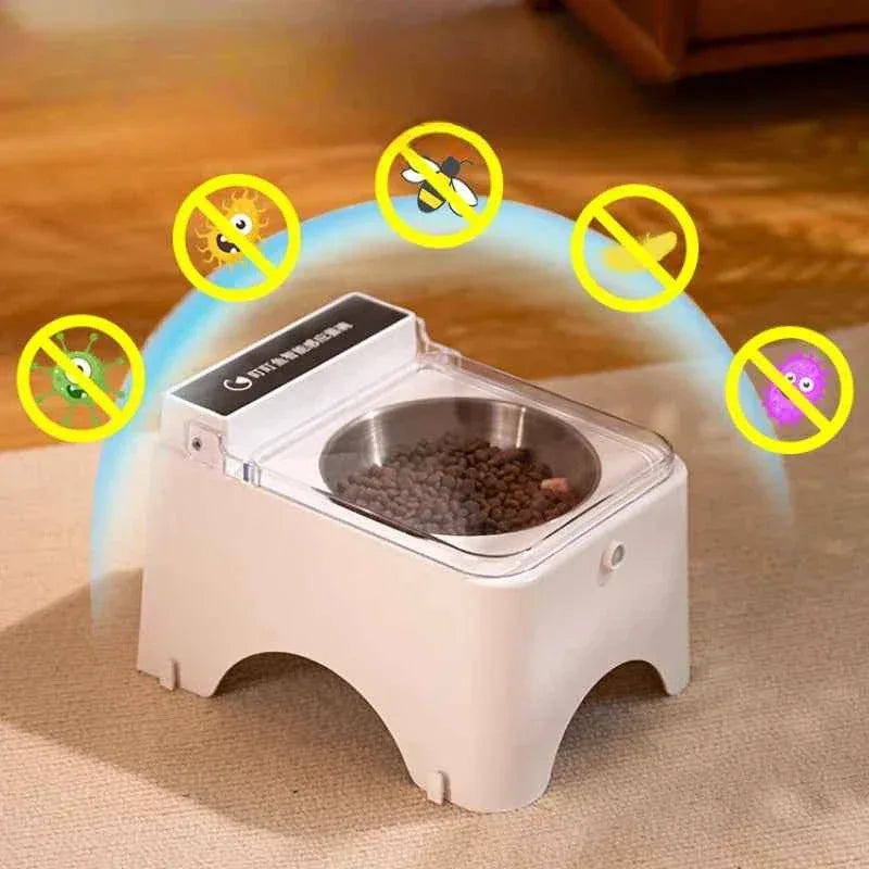 PawTech Automatic Pet Feeder – Detachable, Safe, Plug-in Design with Sensing Lid - Happy Tails - paws & love