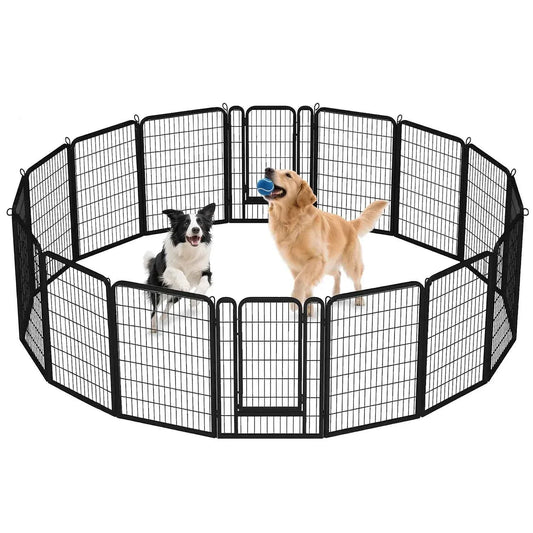 Foldable Dog Playpen with Door - Happy Tails