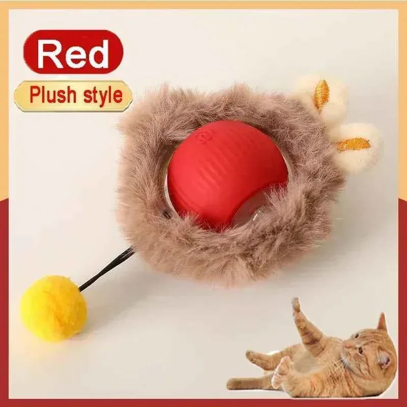 PurrfectPlay Rechargeable Cat Toy - Interactive Electric Rolling Ball with Simulated Tail for Endless Fun - Happy Tails - paws & love