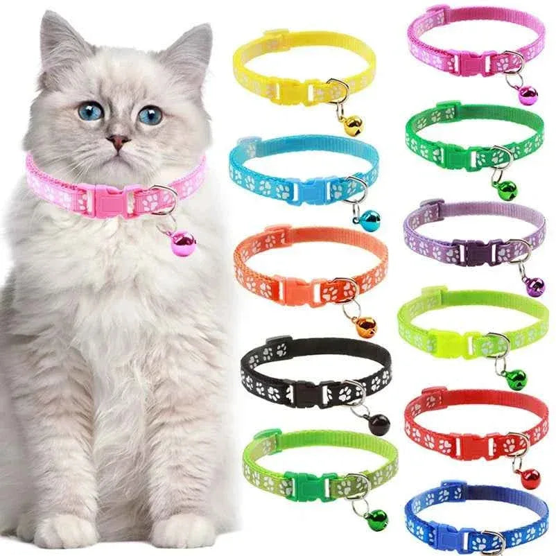 Colorful Cat Collar with Bell - Happy Tails - paws & love