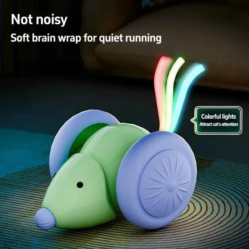 Electric Mouse Car Cat Toy - Interactive Play with Intelligent Obstacle Avoidance for Cats - Happy Tails - paws & love