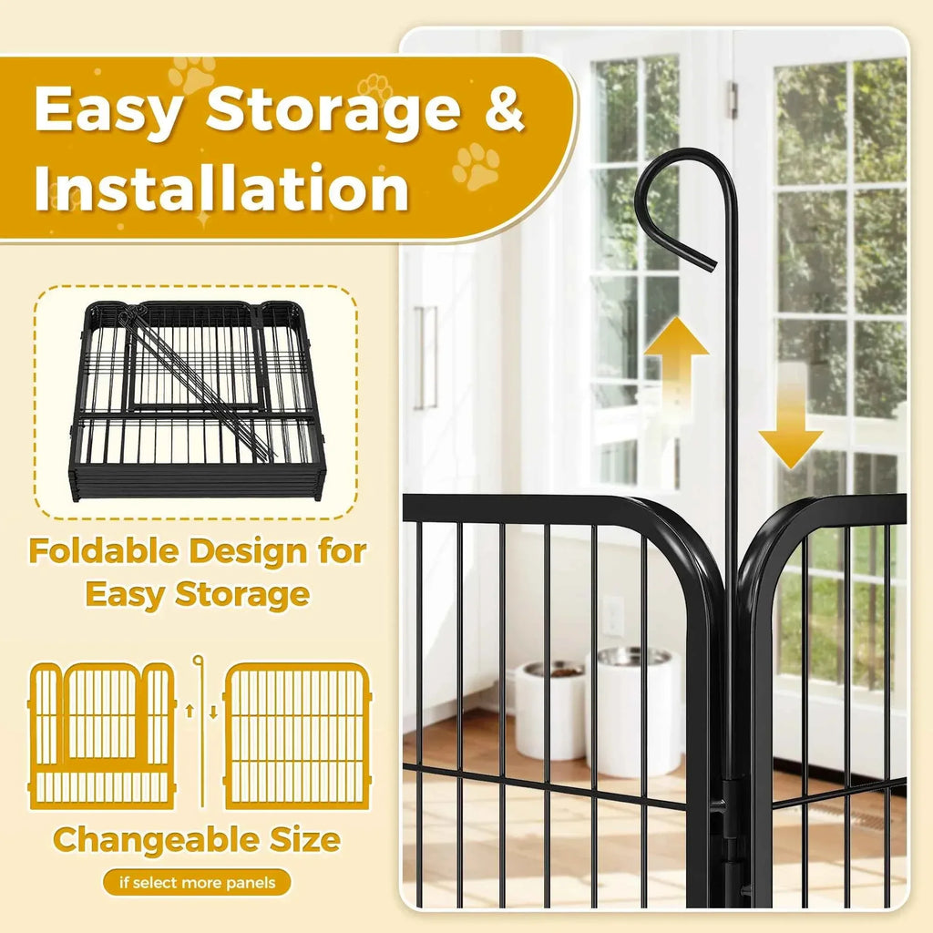 Foldable Dog Playpen with Door - Happy Tails - paws & love