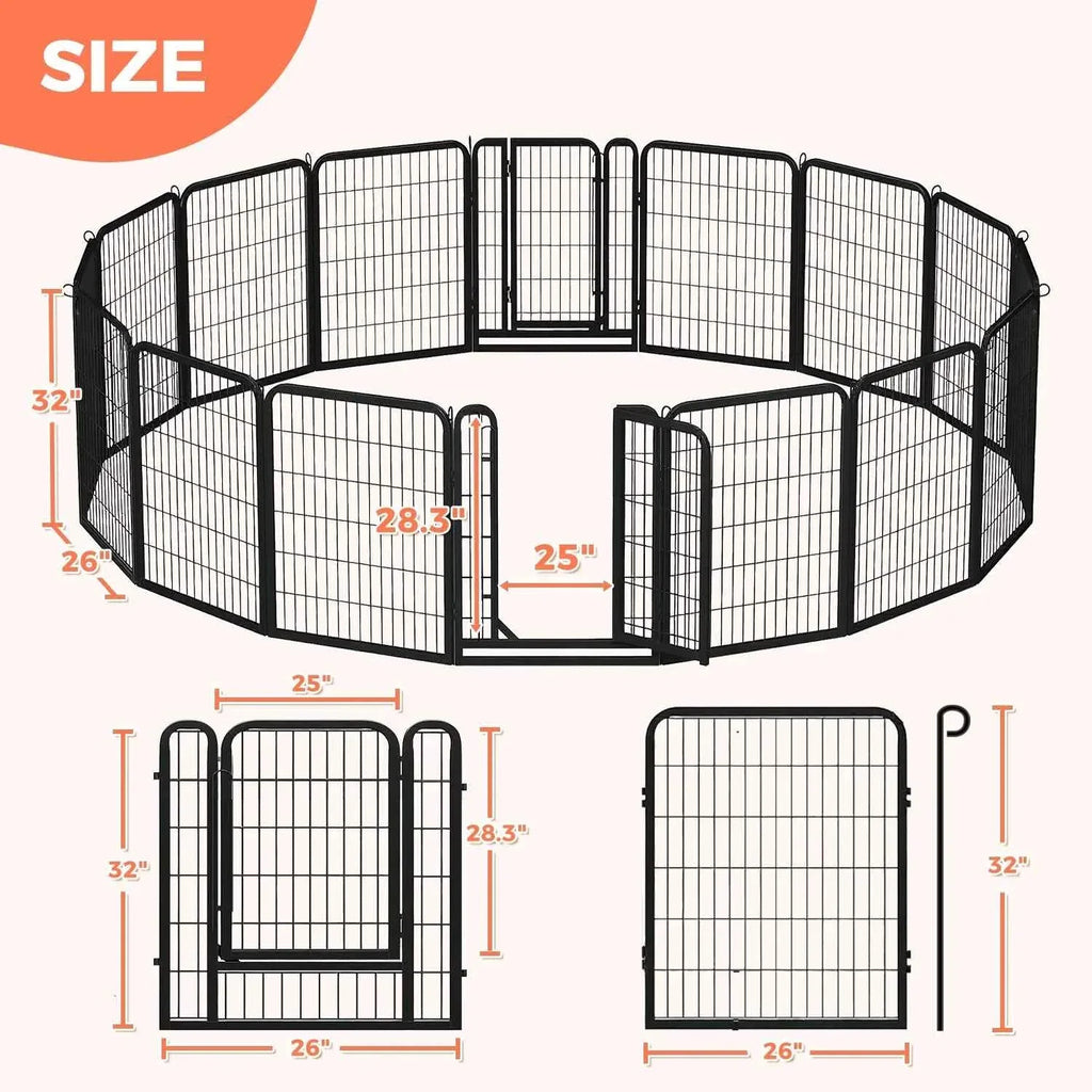 Foldable Dog Playpen with Door - Happy Tails - paws & love