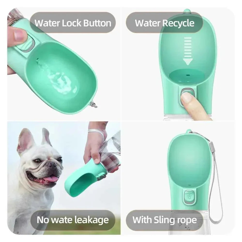 Portable Dog Water Bottle - Happy Tails - paws & love