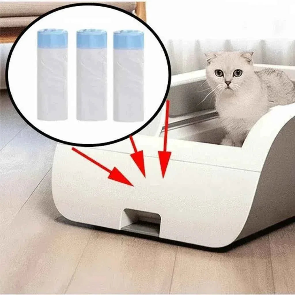 Purrfect Paws Automatic Litter Box with Trash Bag & Sand Mat - Effortless Clean-Up for Happy Cats - Happy Tails - paws & love