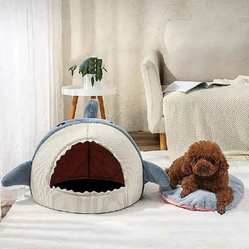 Shark Pet Bed - Plush Design - Happy Tails - paws & love