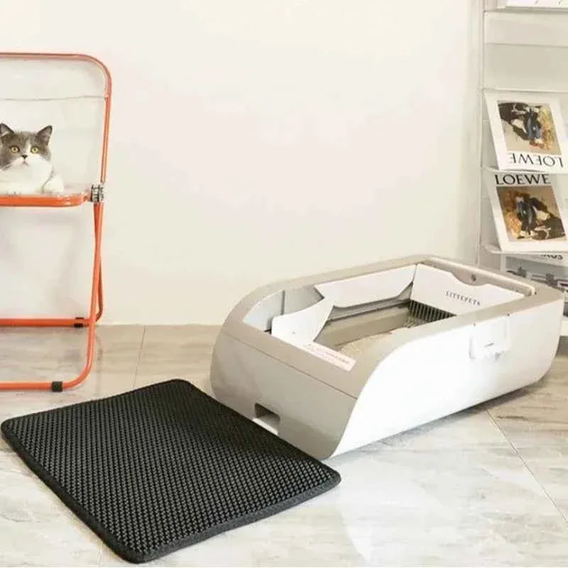 Purrfect Paws Automatic Litter Box with Trash Bag & Sand Mat - Effortless Clean-Up for Happy Cats - Happy Tails - paws & love