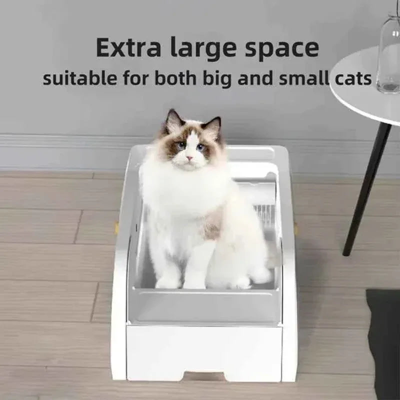 Purrfect Pet Smart Self-Cleaning Cat Litter Box - App-Controlled & Odor-Proof Design for Effortless Hygiene - Happy Tails - paws & love