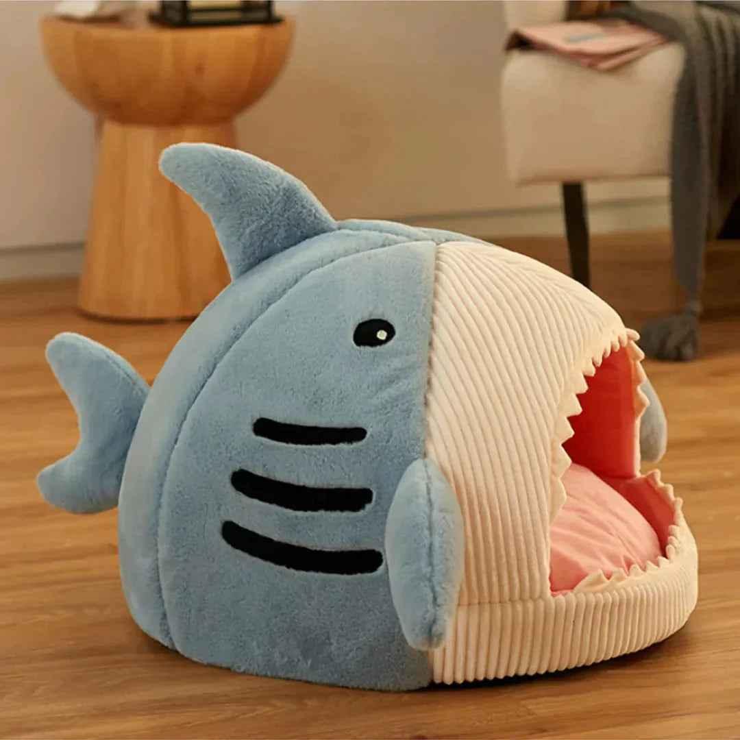 Shark Pet Bed - Plush Design - Happy Tails - paws & love