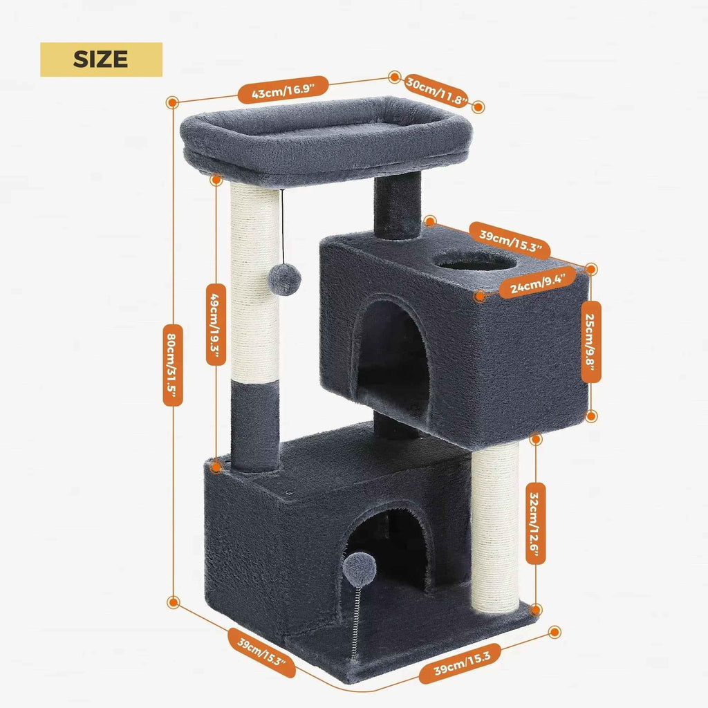 Cat Tree for Large Cats - Spacious and Durable Design for Play and Relaxation - Happy Tails - paws & love