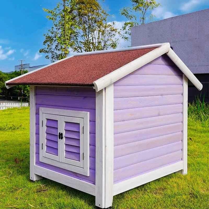 Large Solid Wood Dog House - Happy Tails - paws & love