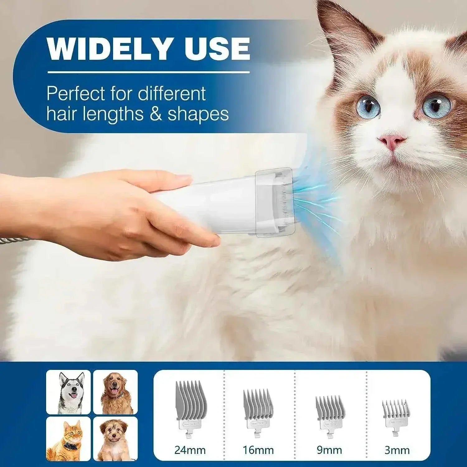 Pet Grooming Kit with Hair Clipper - Happy Tails