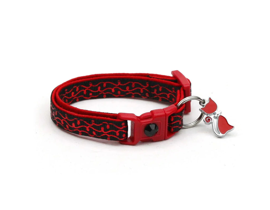 Shiny Red Cat Collar - Happy Tails