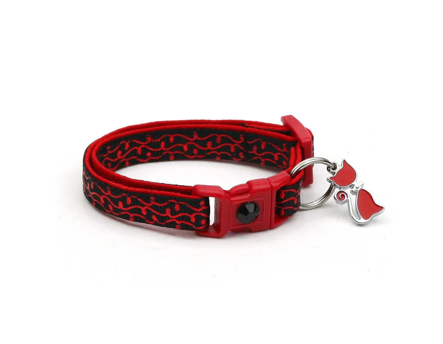 Shiny Red Cat Collar - Happy Tails - paws & love