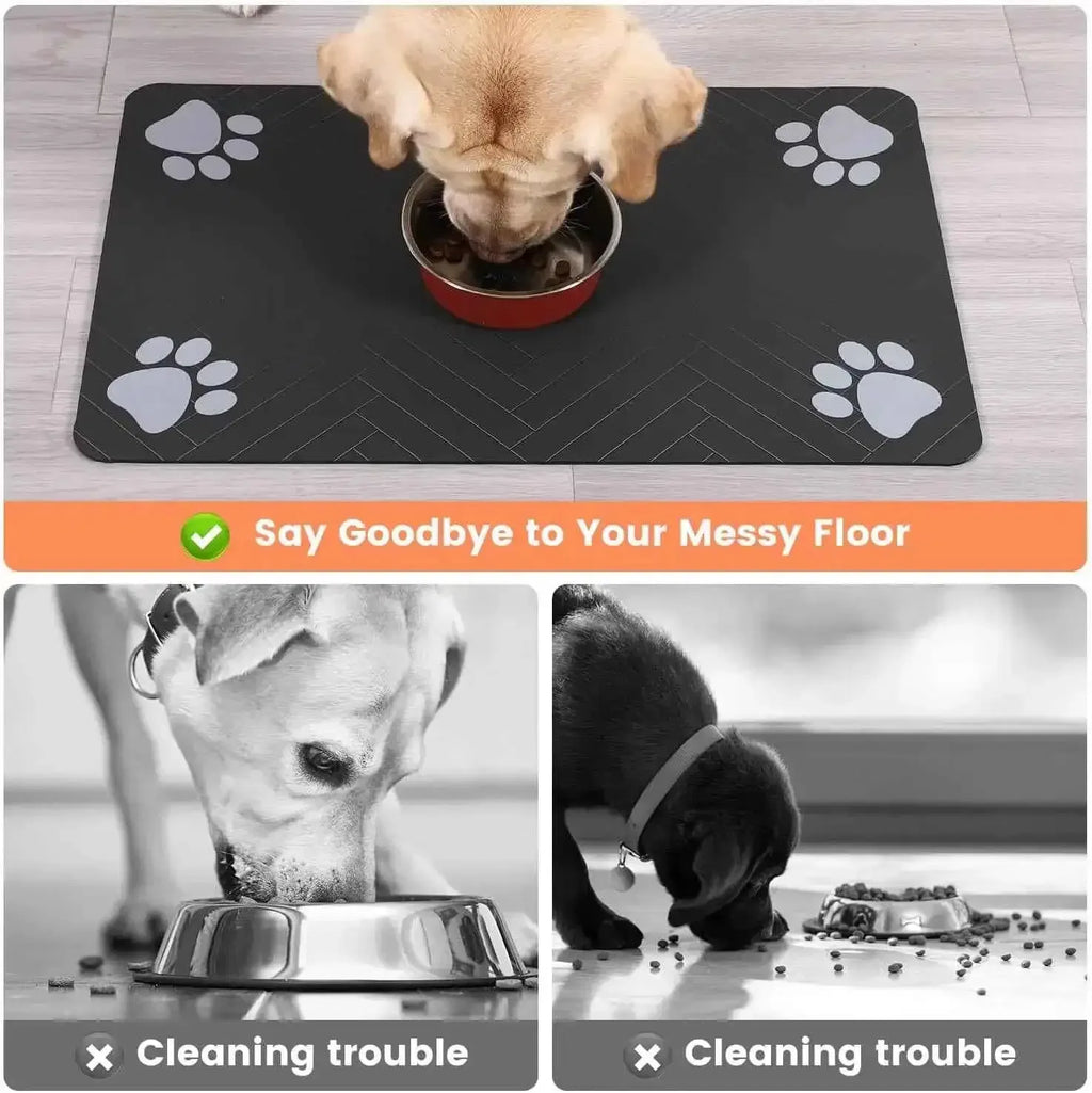Waterproof Pet Feeding Mat – Absorbent Quick-Dry Placemat for Easy Cleanup - Happy Tails - paws & love