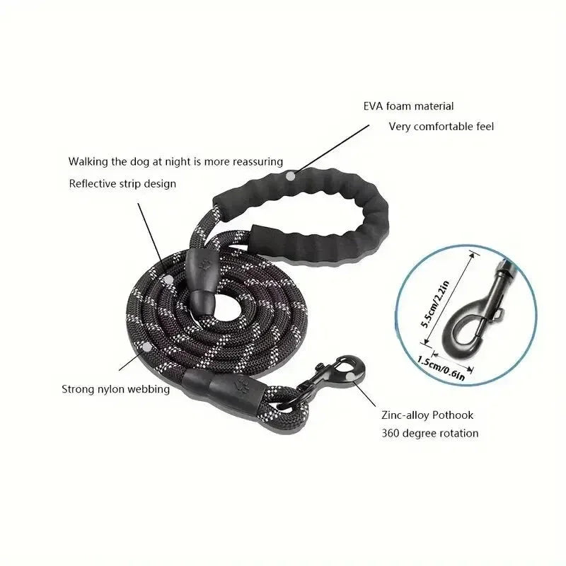 Reflective Dog Leash - Happy Tails - paws & love