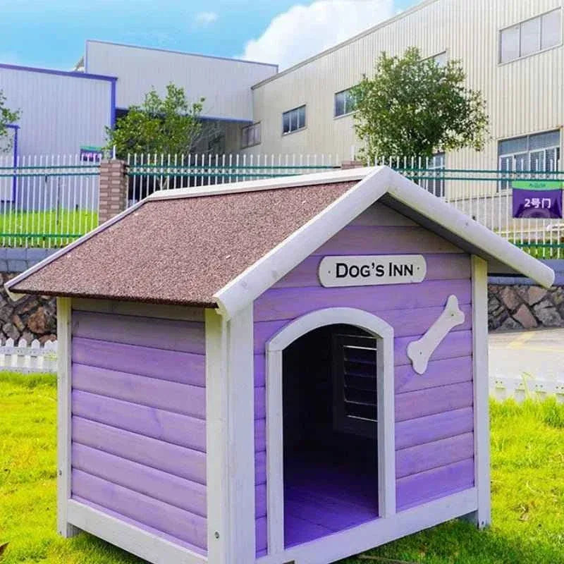 Large Solid Wood Dog House - Happy Tails - paws & love