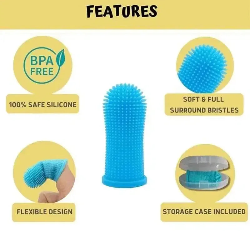 Soft Silicone Pet Toothbrush for Easy Pet Oral Hygiene Care - Happy Tails