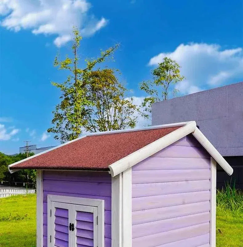 Large Solid Wood Dog House - Happy Tails - paws & love