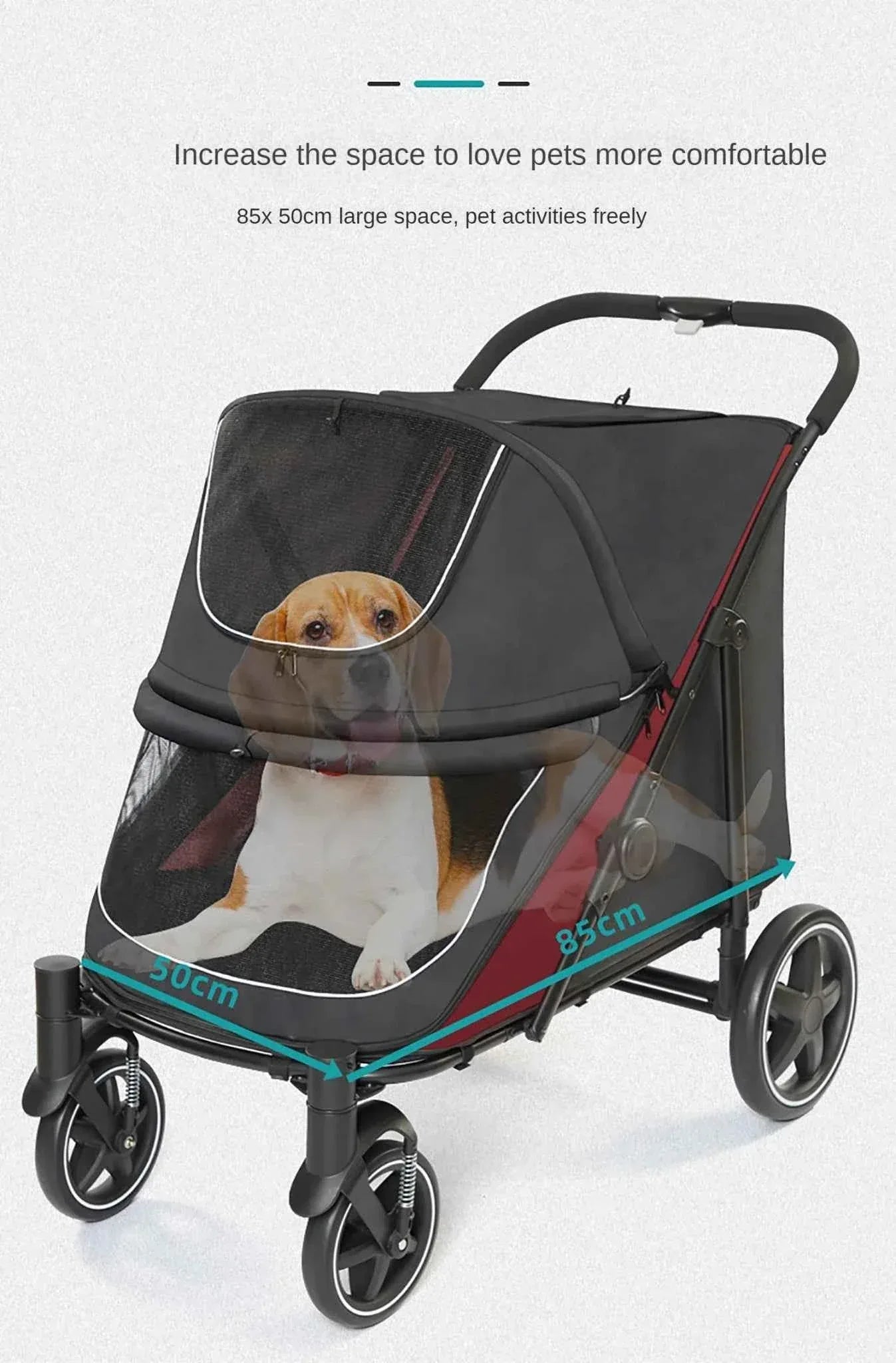 Pet Stroller for Dogs and Cats - Happy Tails