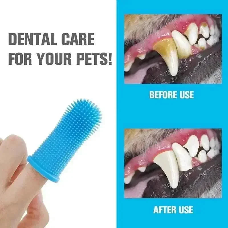 Soft Silicone Pet Toothbrush for Easy Pet Oral Hygiene Care - Happy Tails