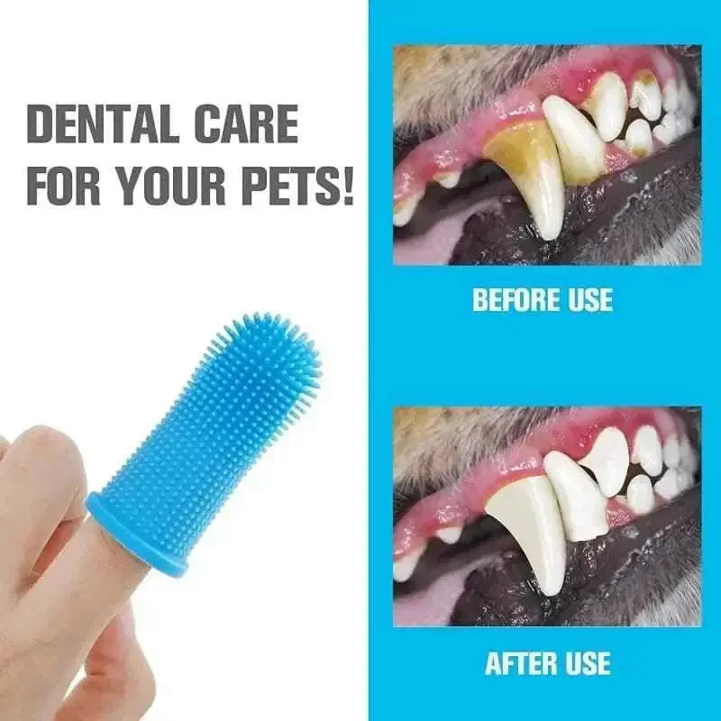 Soft Silicone Pet Toothbrush for Easy Pet Oral Hygiene Care - Happy Tails - paws & love