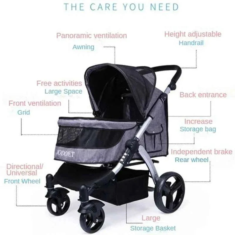 Foldable Dog Stroller - Happy Tails
