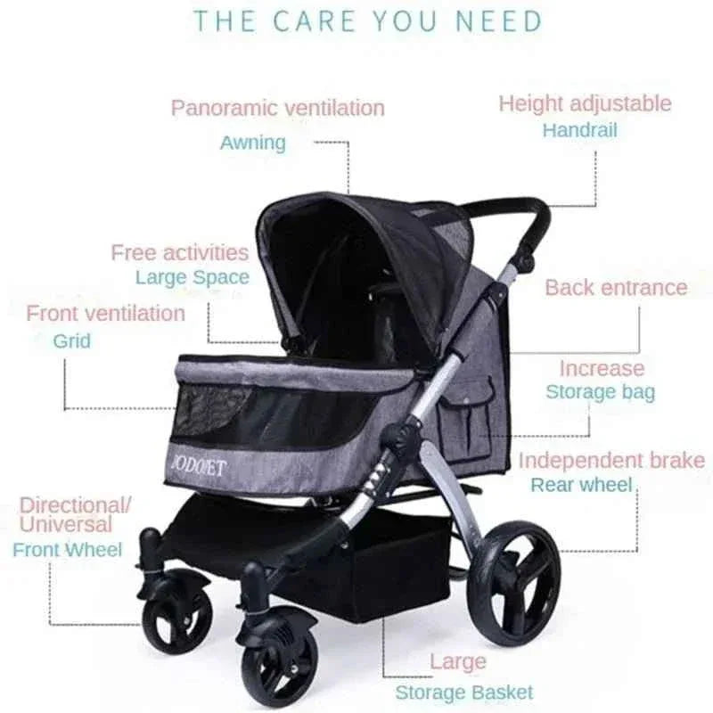 Foldable Dog Stroller - Happy Tails