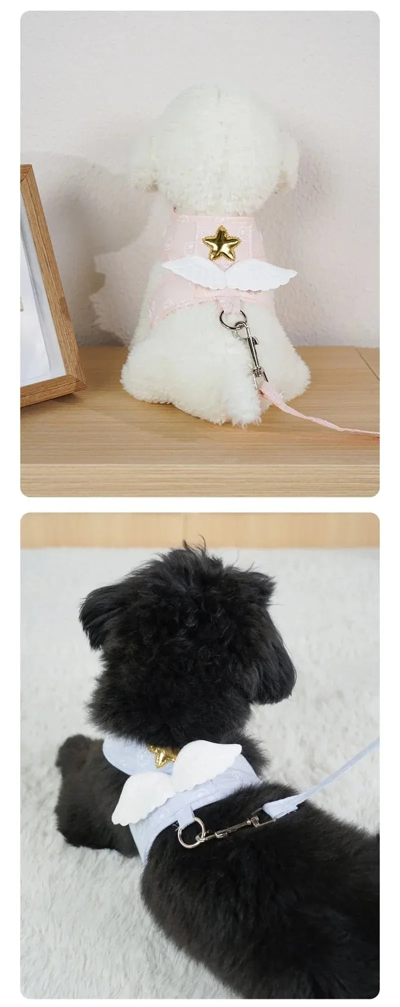 Cat Dog Harness Necklace for Stylish Pet Walks - Happy Tails - paws & love