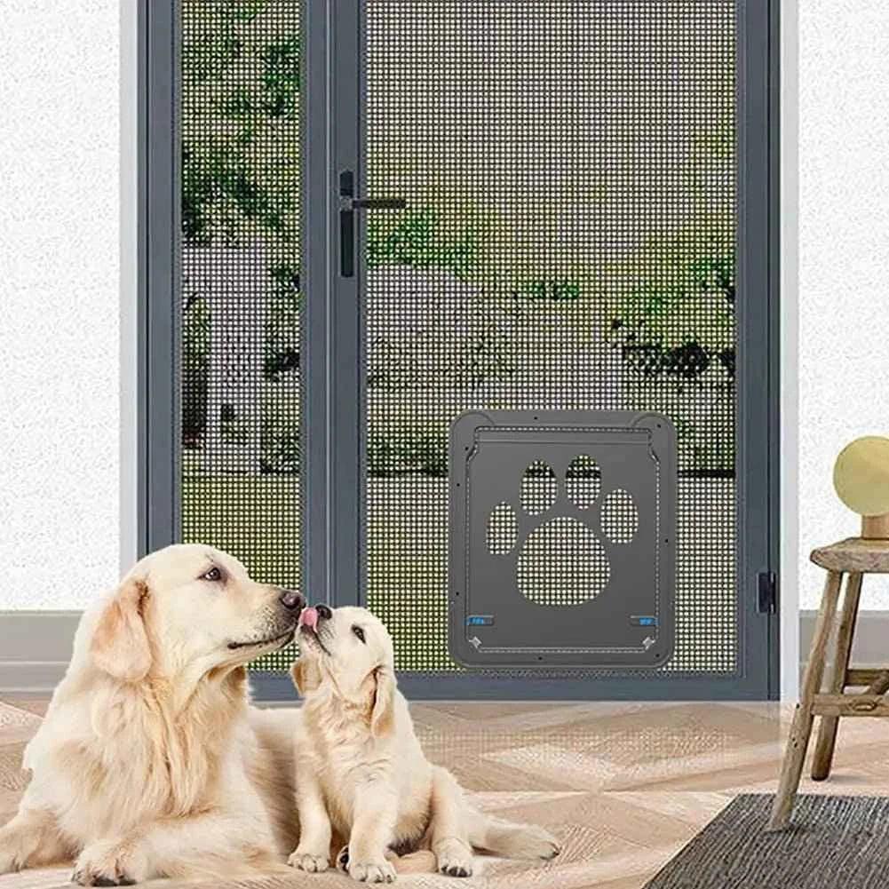 Screen Door with Magnet Flap Lock - Happy Tails