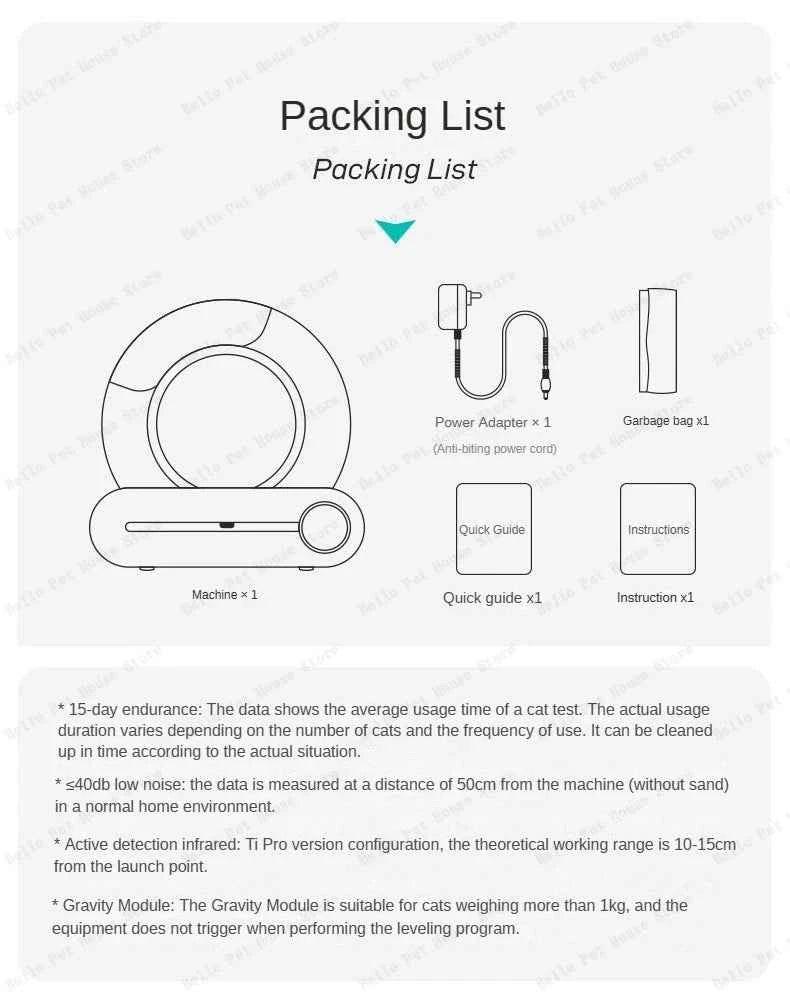 Fully Automatic Electric Large Cat Litter Box - Enclosed & Deodorizing Automatic Cat Litter Box - Happy Tails