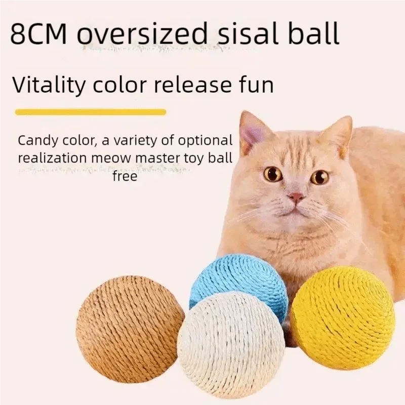 Cat Scratching Ball - Interactive Toy - Happy Tails - paws & love