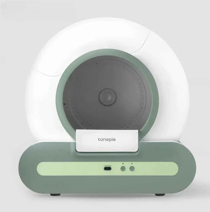 Fully Automatic Electric Large Cat Litter Box - Enclosed & Deodorizing Automatic Cat Litter Box - Happy Tails