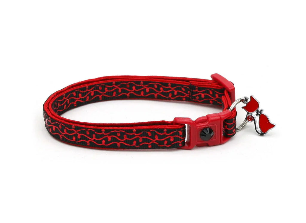 Shiny Red Cat Collar - Happy Tails