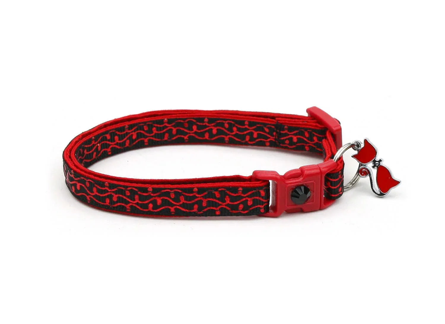 Shiny Red Cat Collar - Happy Tails - paws & love