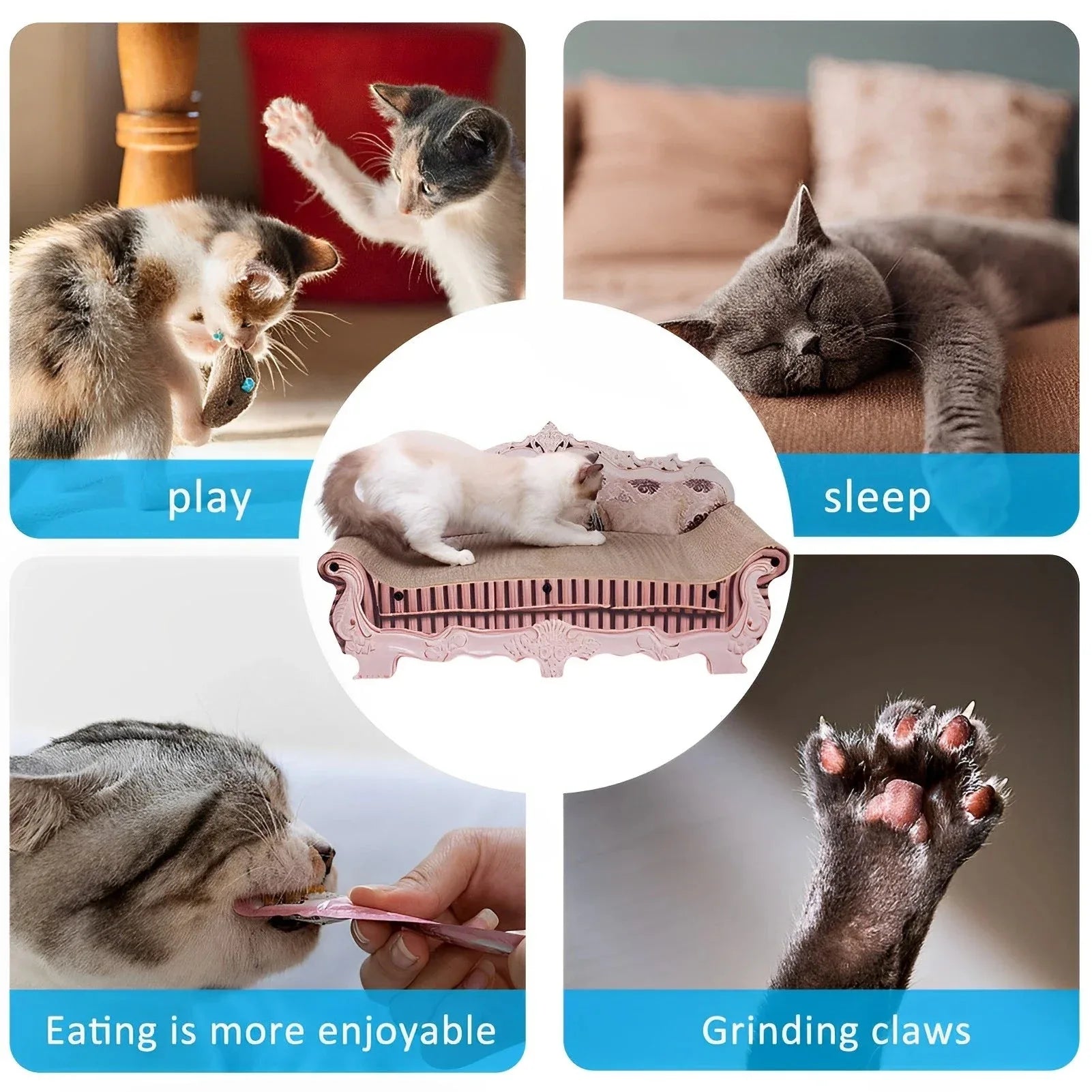 PawPal Cat Scratching Board - Eco-Friendly Design for Happy Claws - Happy Tails - paws & love