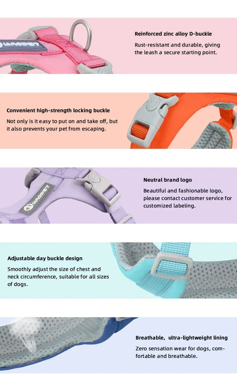 Adjustable Pet Harness - Happy Tails - paws & love