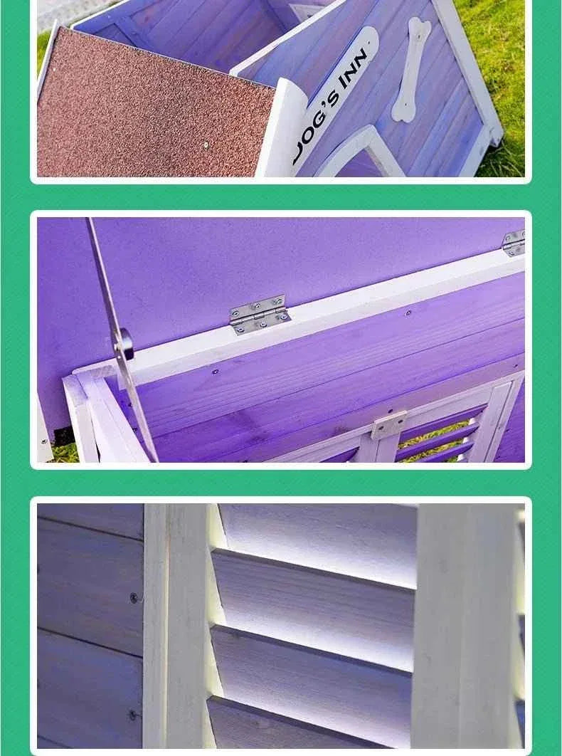 Large Solid Wood Dog House - Happy Tails - paws & love