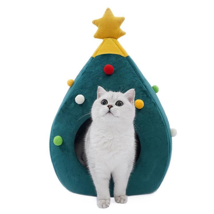 Festive Cat Bed - Cozy Holiday - Happy Tails