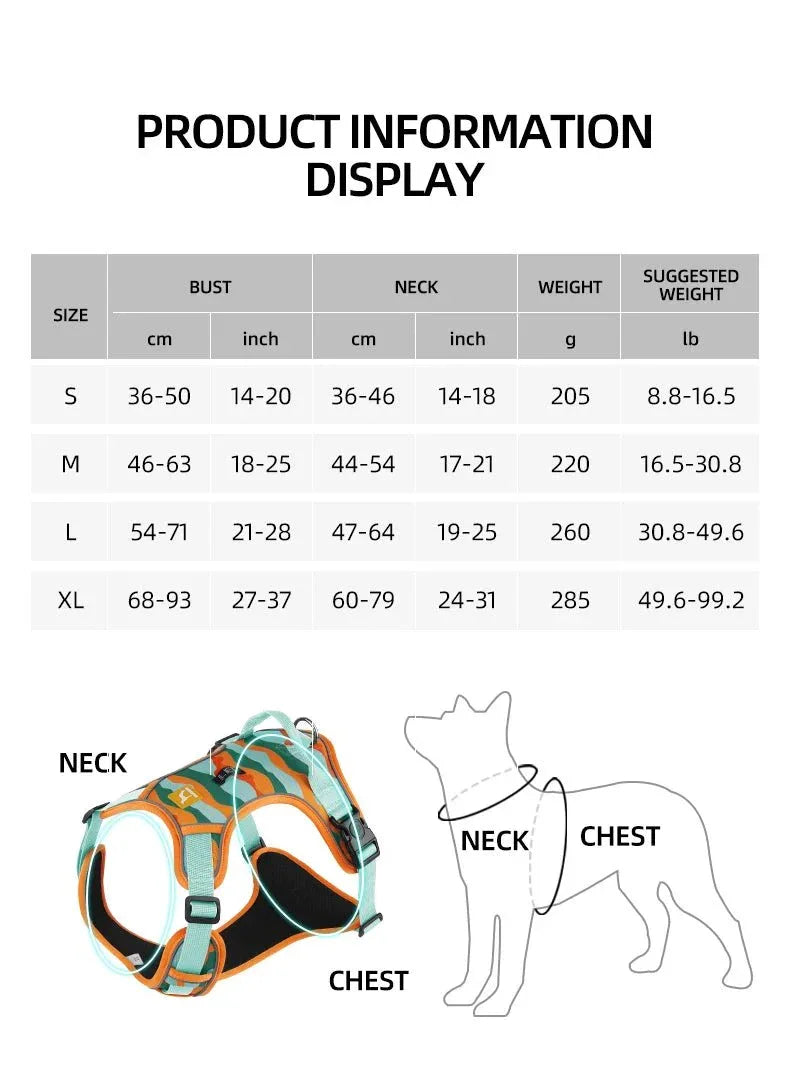 Reflective Dog Harness - Happy Tails - paws & love