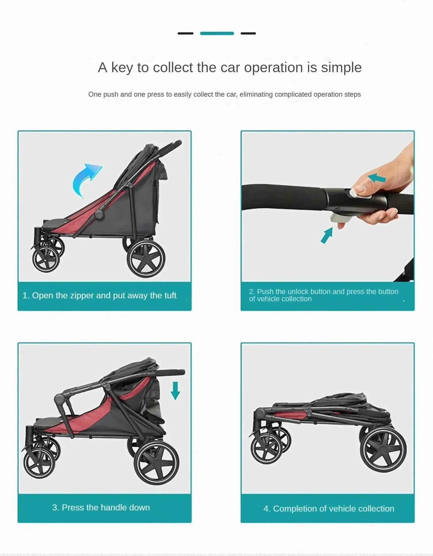 Pet Stroller for Dogs and Cats - Happy Tails