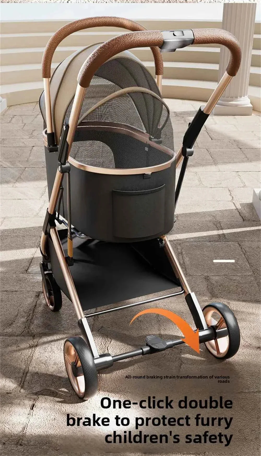 Detachable Pet Stroller for Dog Cat - Happy Tails