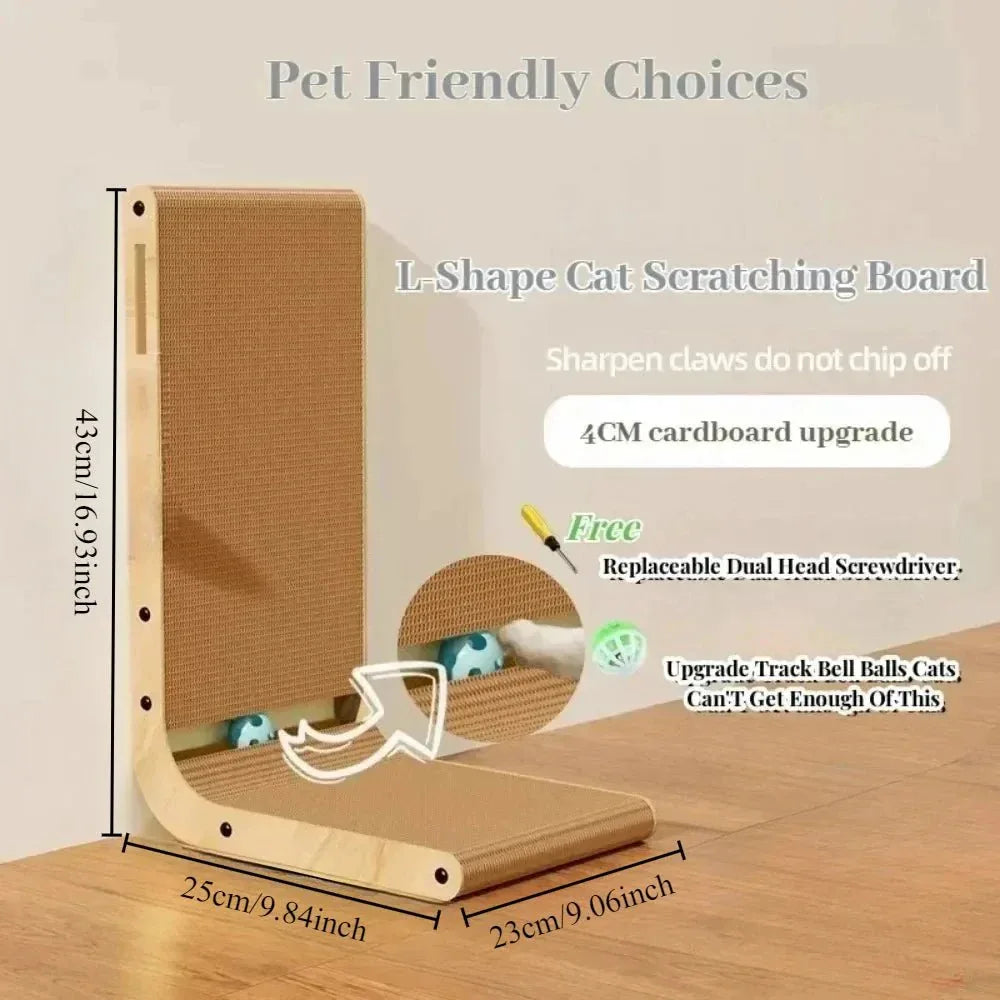 PawCraft Cat Scratching Board - Happy Tails - paws & love