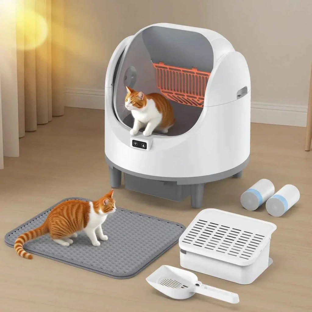 Cleaning Cat Litter Box with WIFI Control - Happy Tails