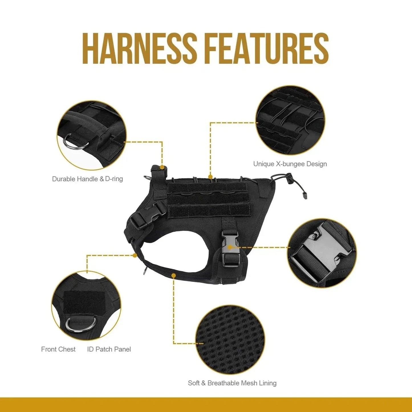 No-Pull Service Dog Vest - Happy Tails