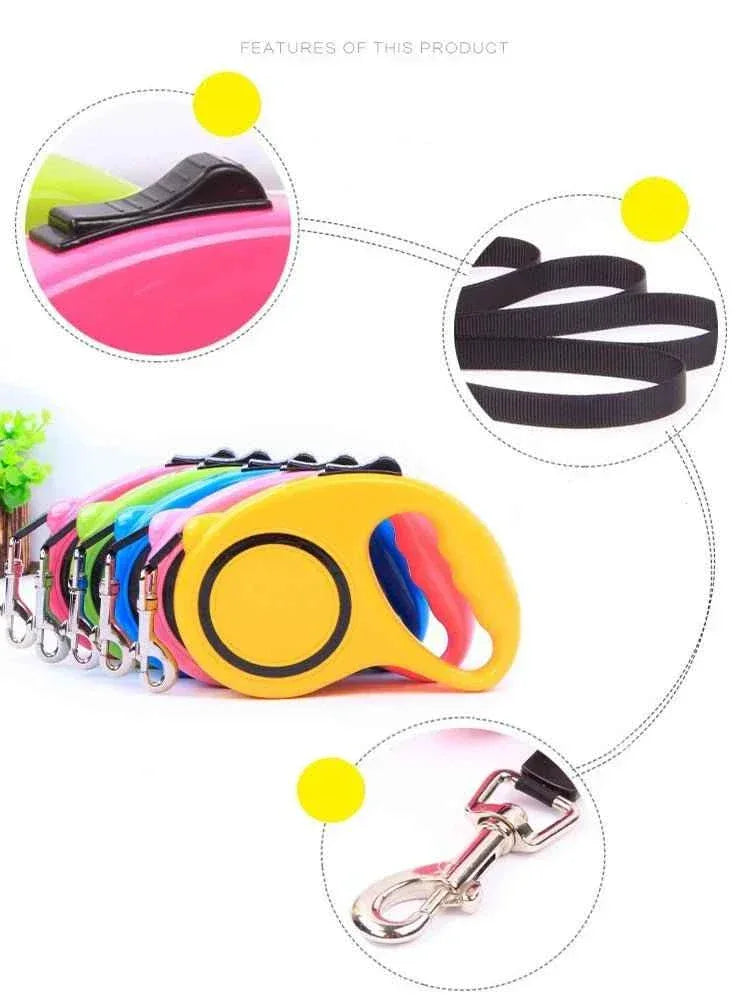 Retractable Dog Leash - 16ft Auto-Retractable Dog Leash for Ultimate Freedom - Happy Tails - paws & love